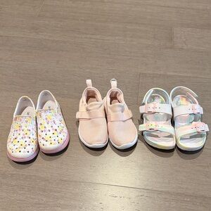 Cat & Jack Kids Floral and Pink Slip-On Water Shoes 9/10T